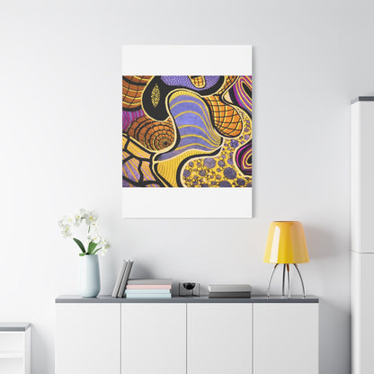Abstract Gold & Purple Canvas Art