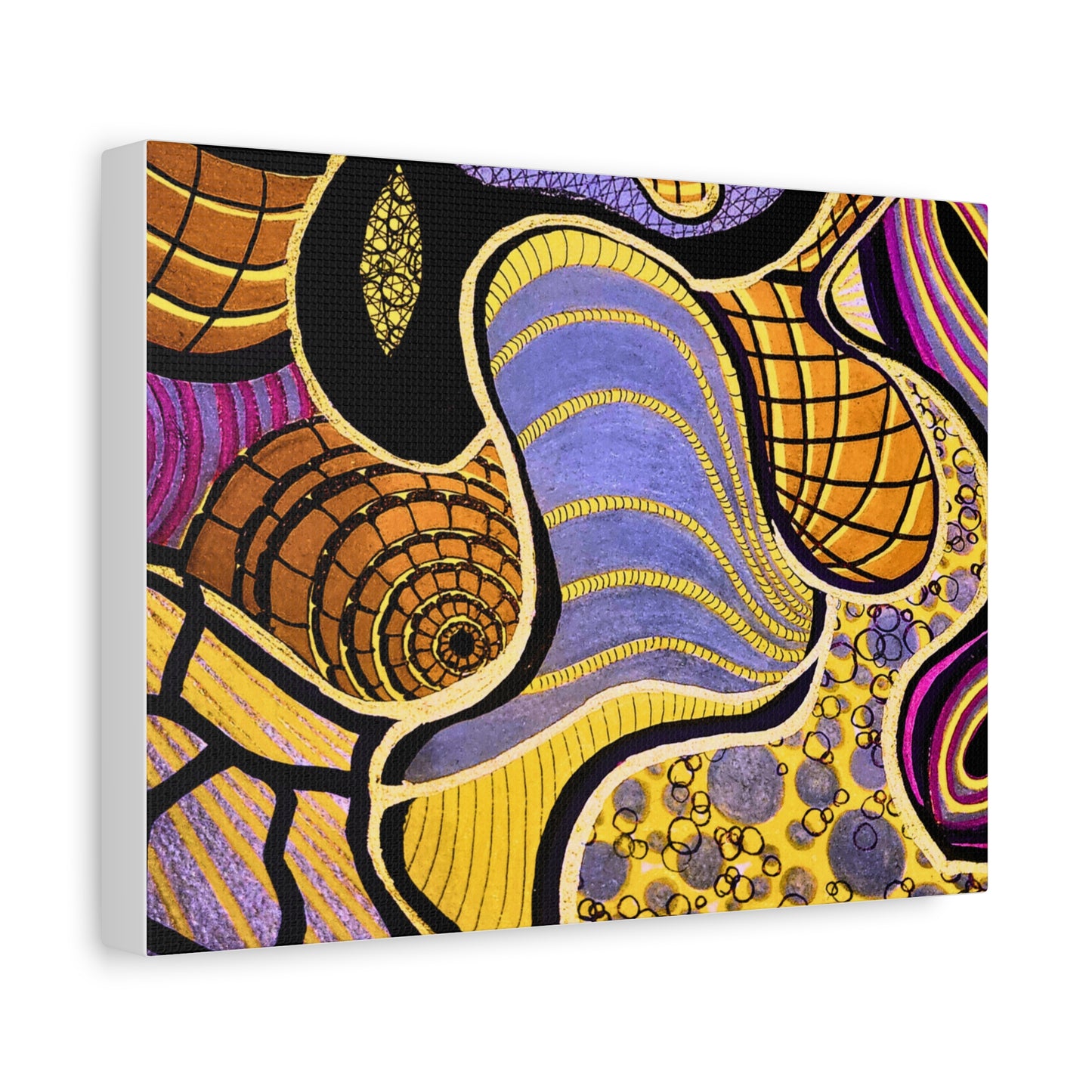 Abstract Gold & Purple Canvas Art