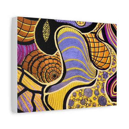 Abstract Gold & Purple Canvas Art