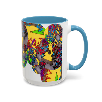 Abstract Colorburst Accent Coffee Mug — Vibrant Pop Art Design