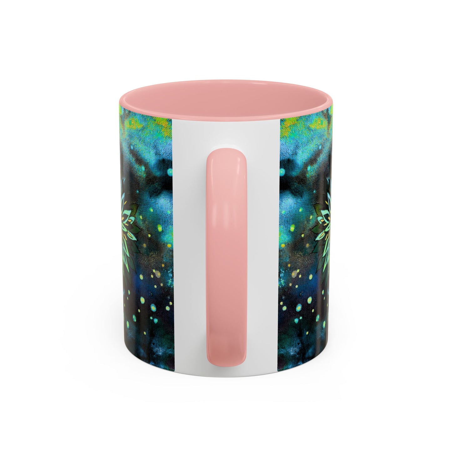 Blue Galaxy Floral Accent Coffee Mug — 11/15oz