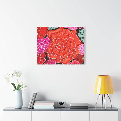 Bold Rose Floral Canvas Print