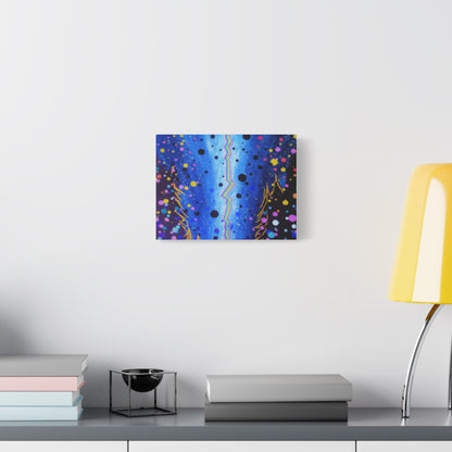 Blue Galaxy Cosmic Night Canvas Art