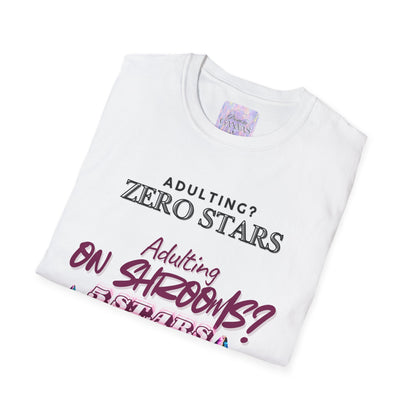 Adulting Zero Stars Graphic T-Shirt