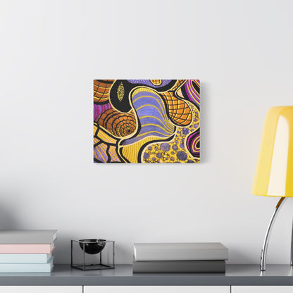Abstract Gold & Purple Canvas Art