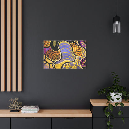 Abstract Gold & Purple Canvas Art