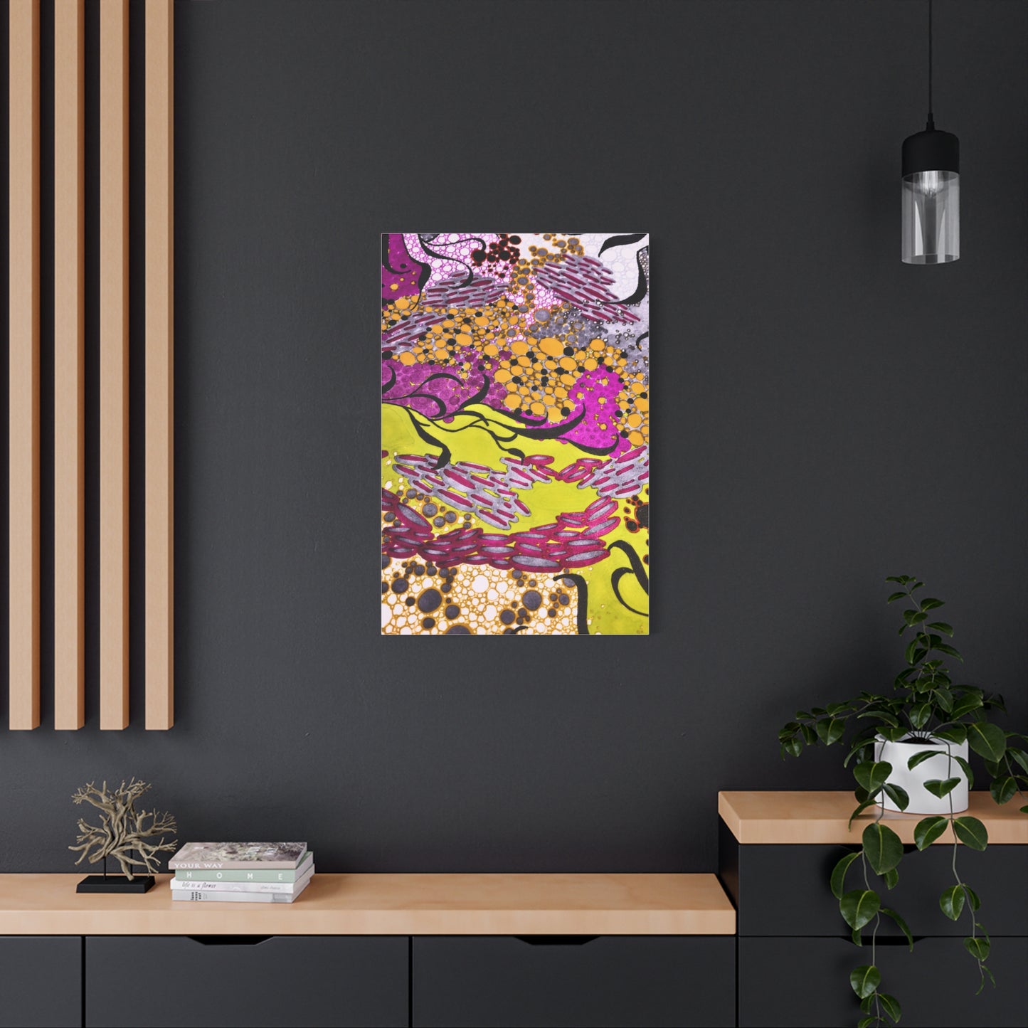 Vibrant Yellow & Magenta Wall Art