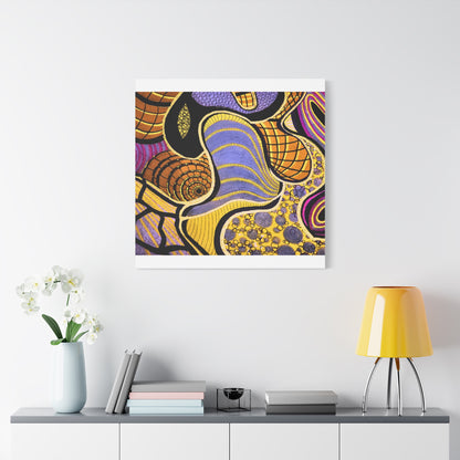 Abstract Gold & Purple Canvas Art