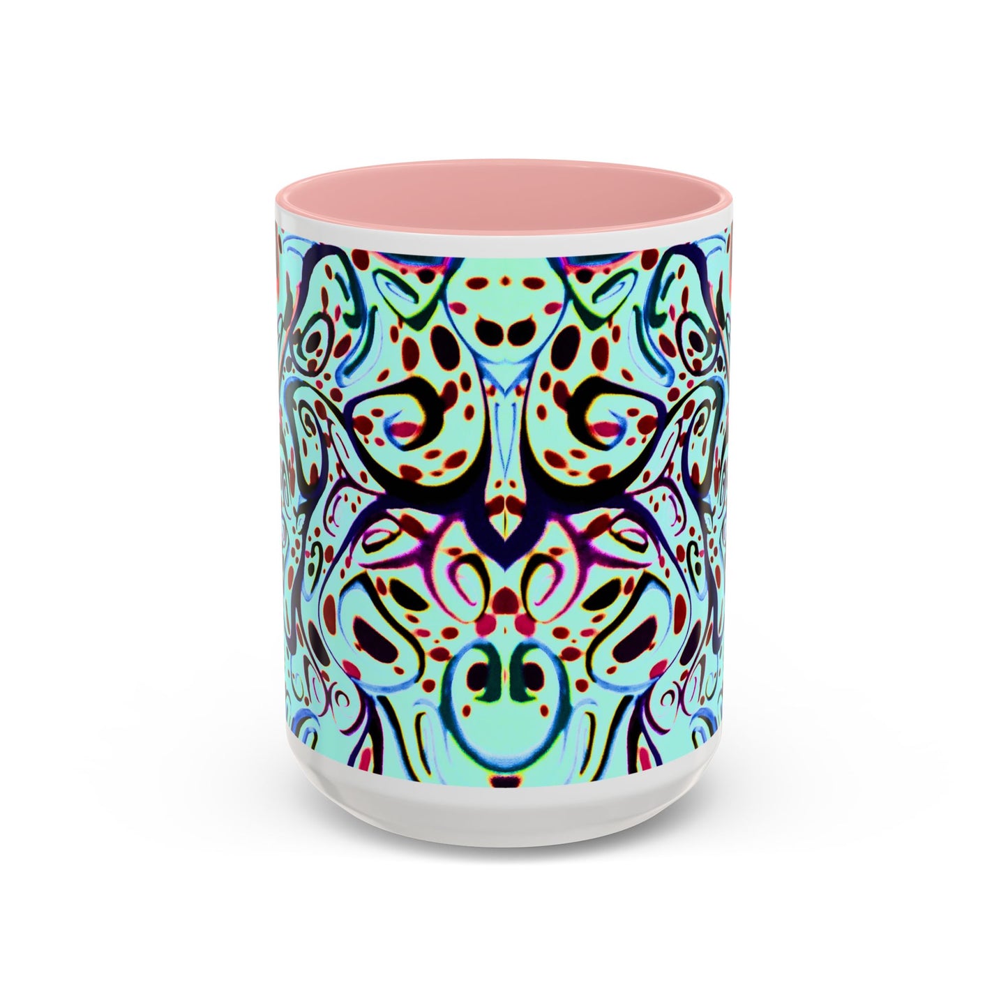 Abstract Floral Accent Coffee Mug