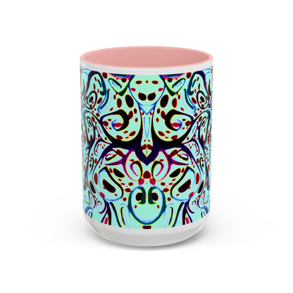Abstract Floral Accent Coffee Mug