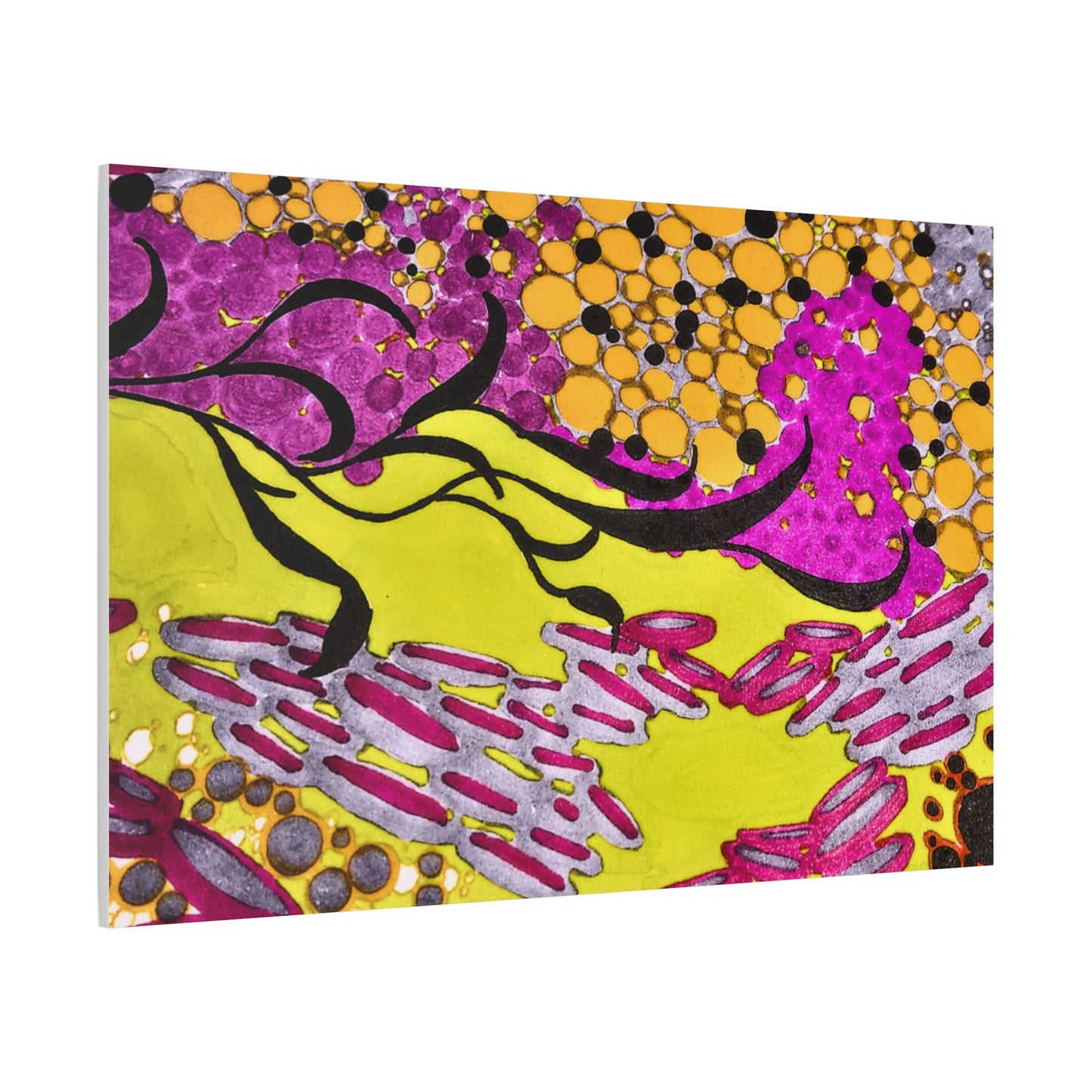 Vibrant Yellow & Magenta Wall Art