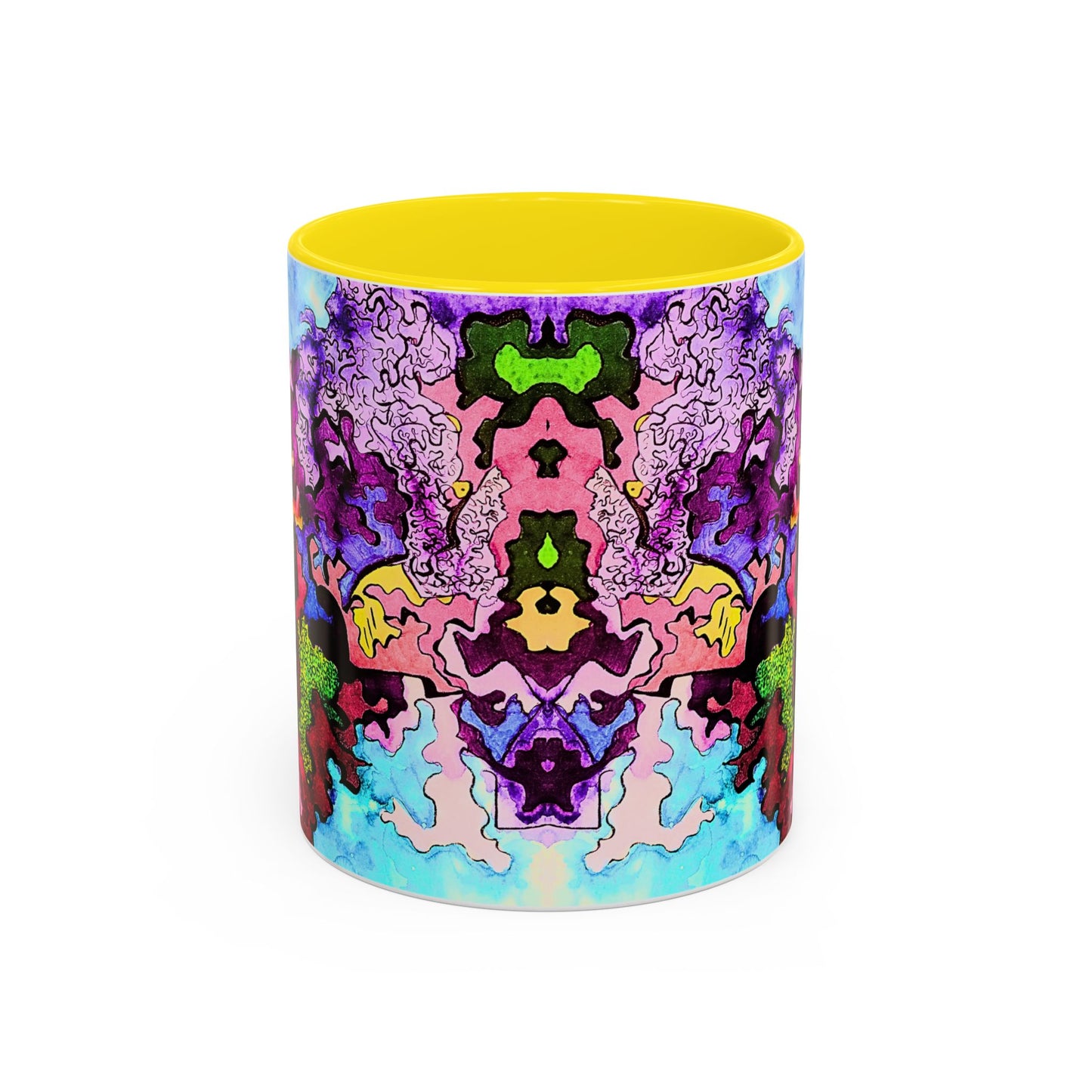 Abstract Colorful Art Coffee Mug — Vibrant Symmetry Accent Mug