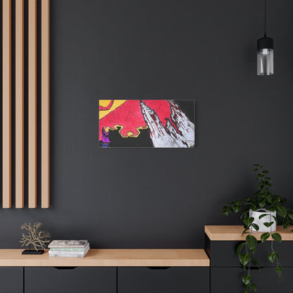 Surreal Mountain Flame Matte Canvas Wall Art