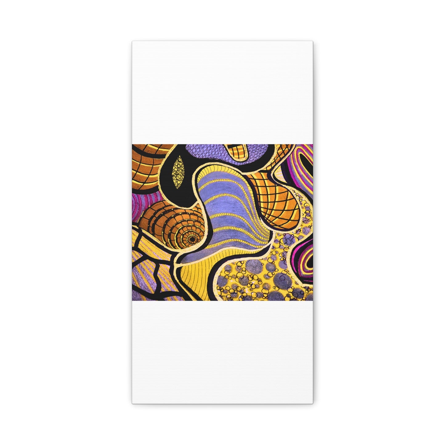 Abstract Gold & Purple Canvas Art