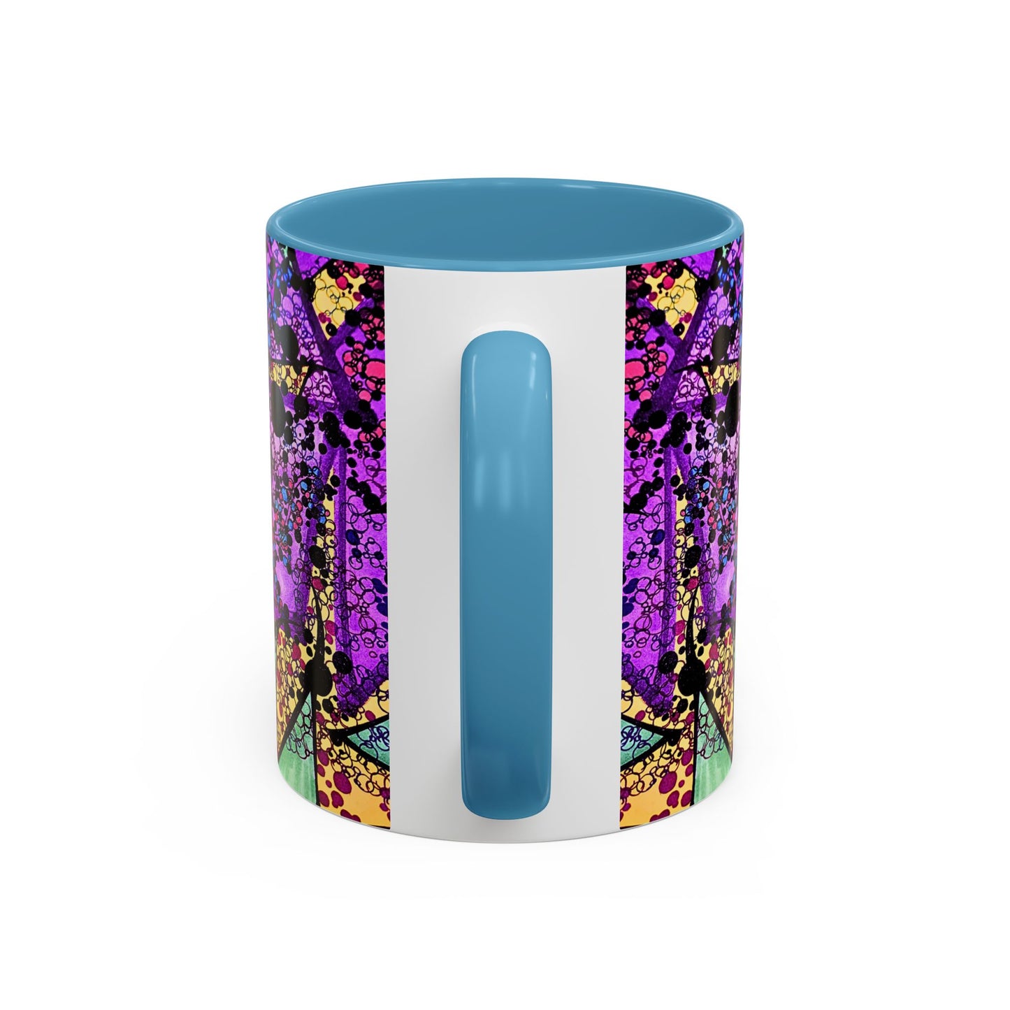 Vibrant Psychedelic Accent Coffee Mug – Colorful Abstract Art (11/15oz)