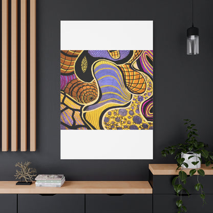 Abstract Gold & Purple Canvas Art