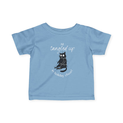Infant Tee Black Cat Christmas Baby Shirt