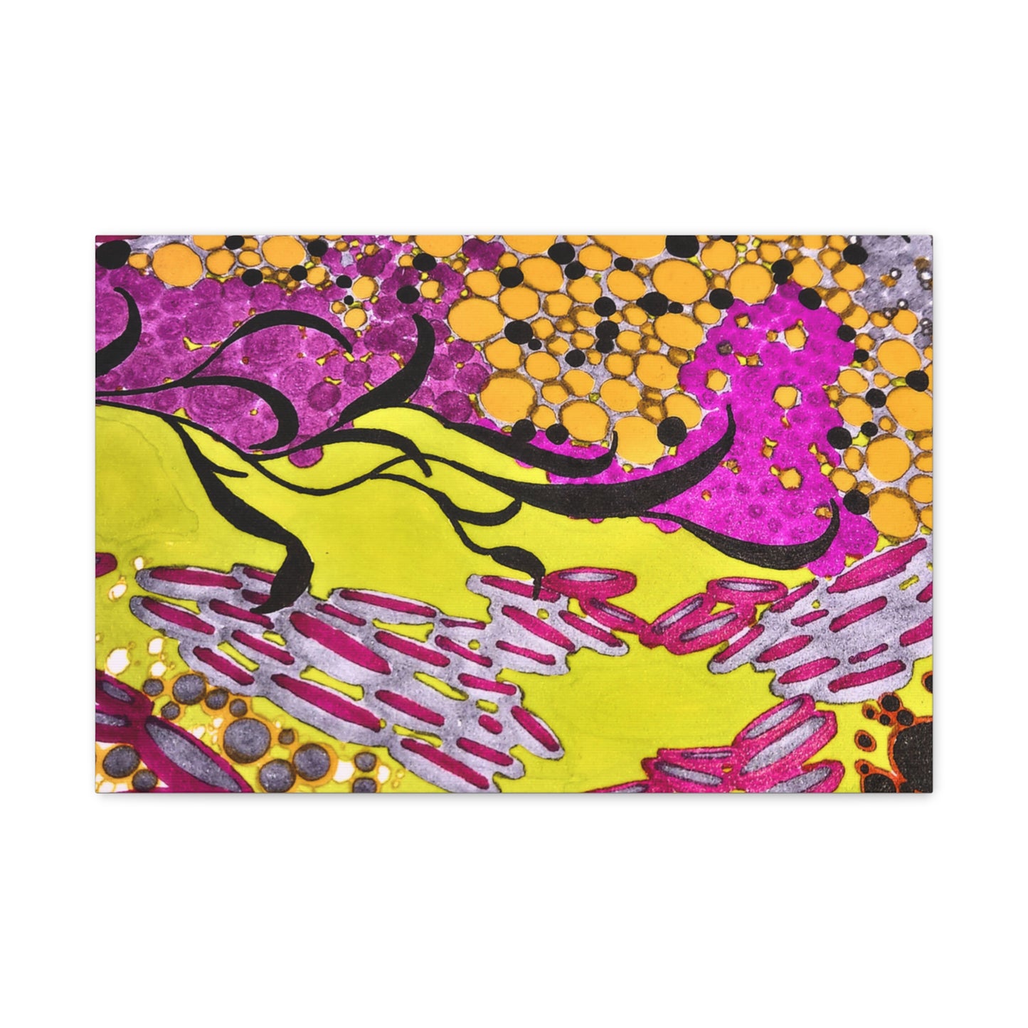 Vibrant Yellow & Magenta Wall Art