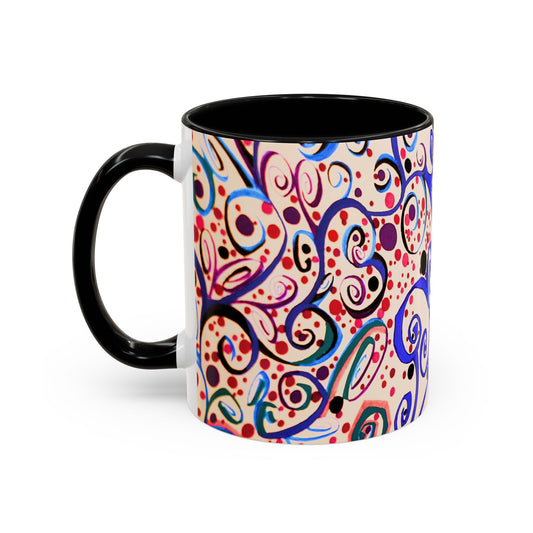 Blue Swirl Accent Coffee Mug