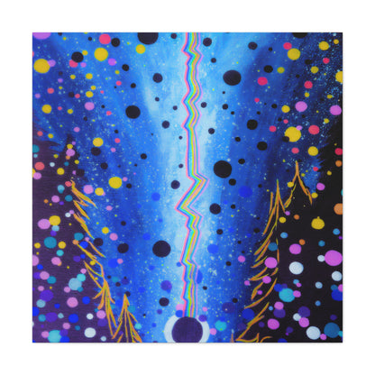 Blue Galaxy Cosmic Night Canvas Art