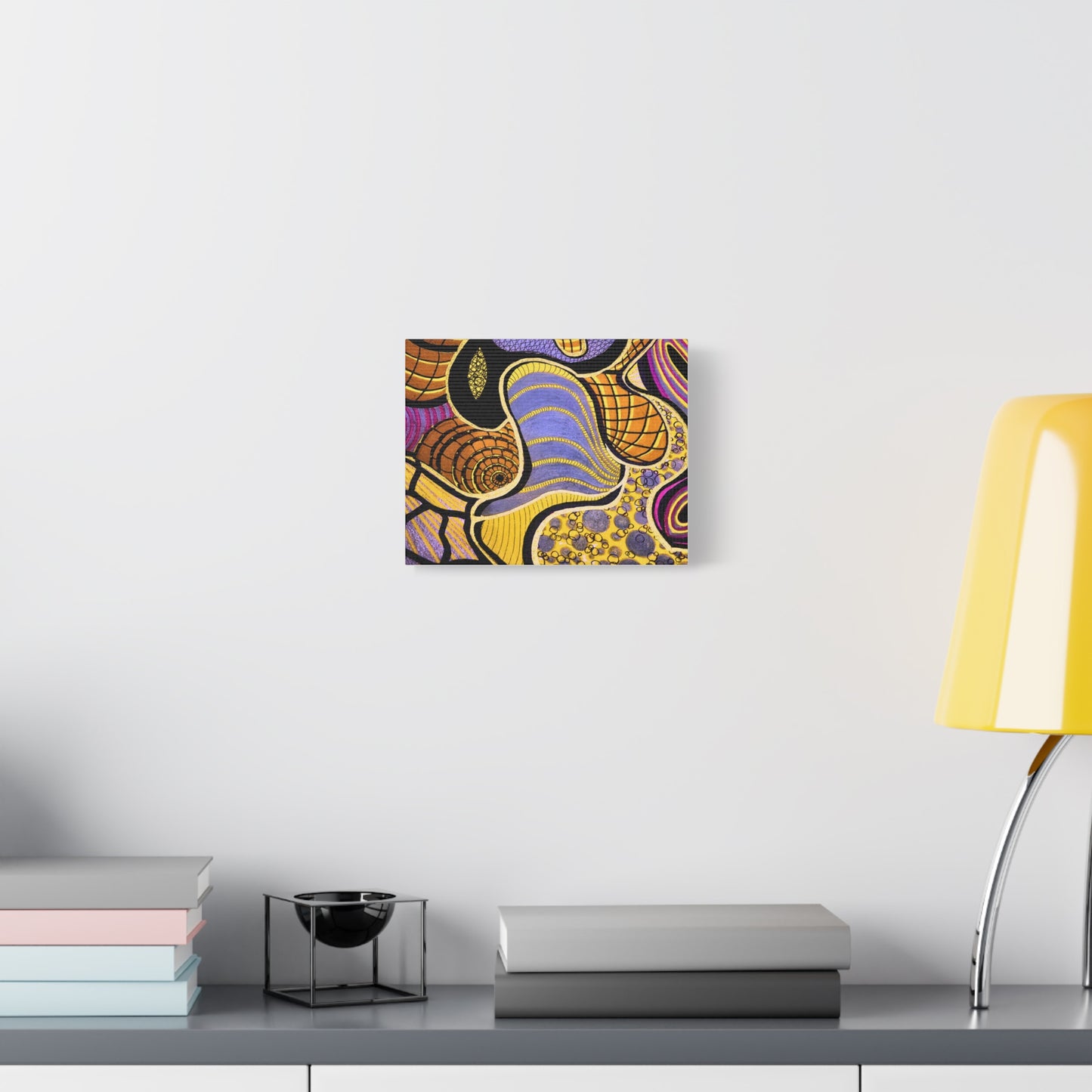 Abstract Gold & Purple Canvas Art