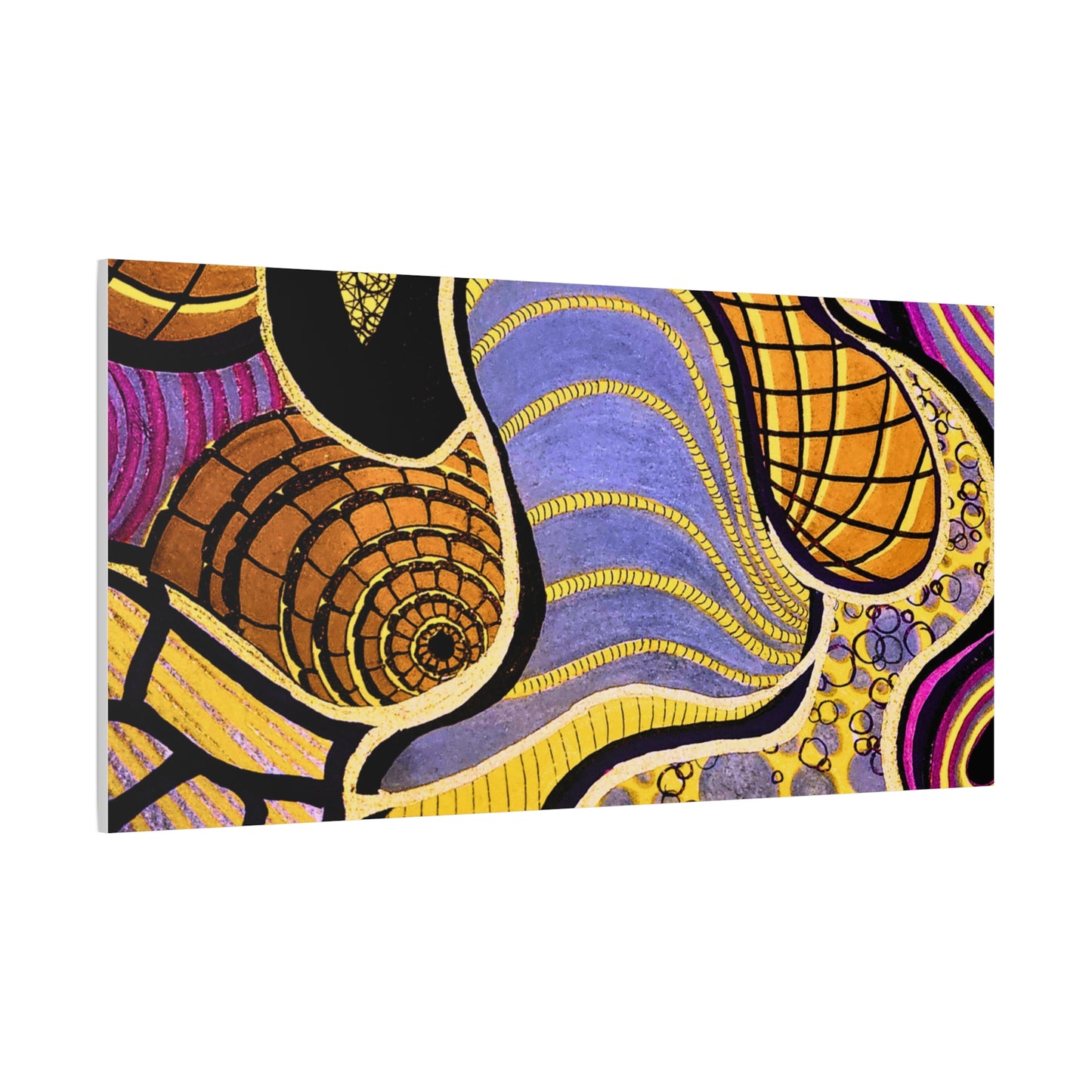 Abstract Gold & Purple Canvas Art