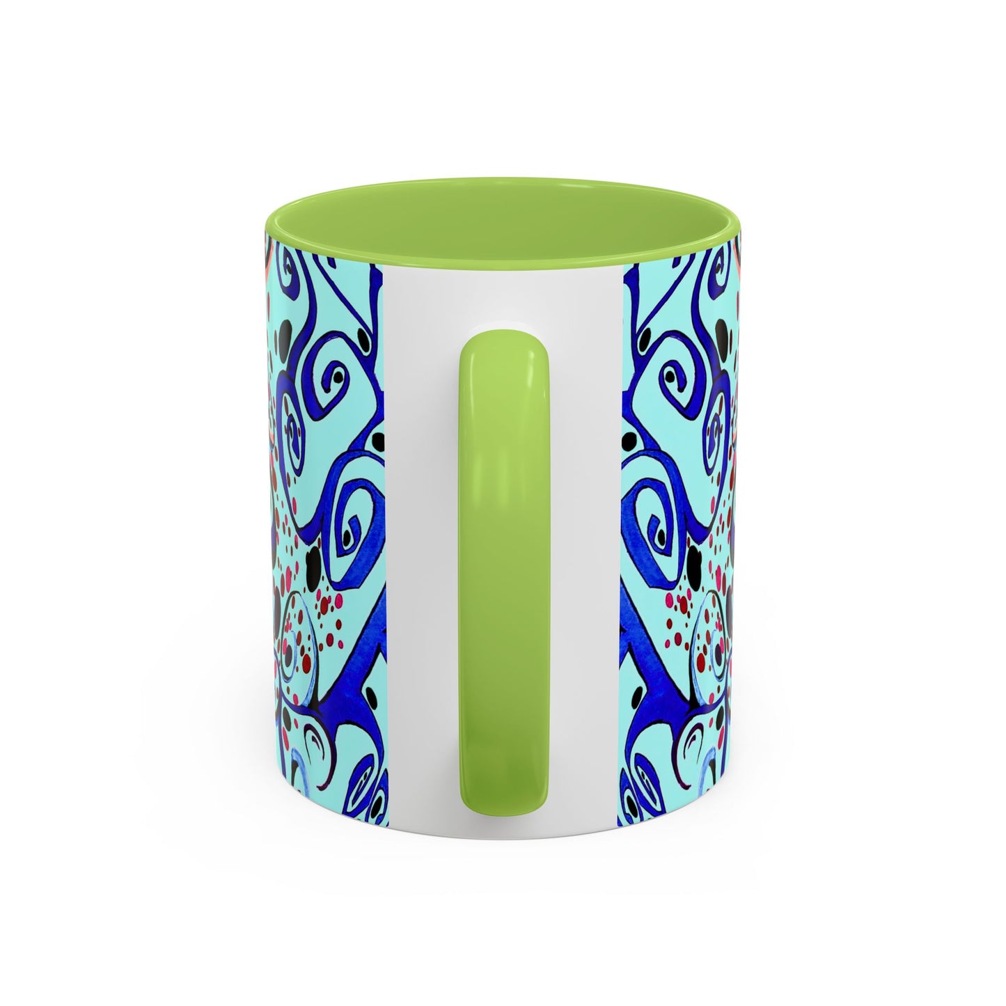 Abstract Floral Accent Coffee Mug
