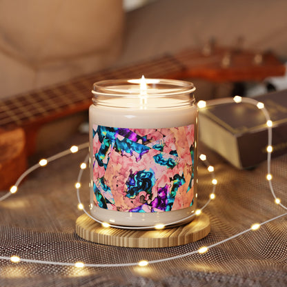 Scented Soy Candle Floral Abstract