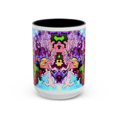 Abstract Colorful Art Coffee Mug — Vibrant Symmetry Accent Mug