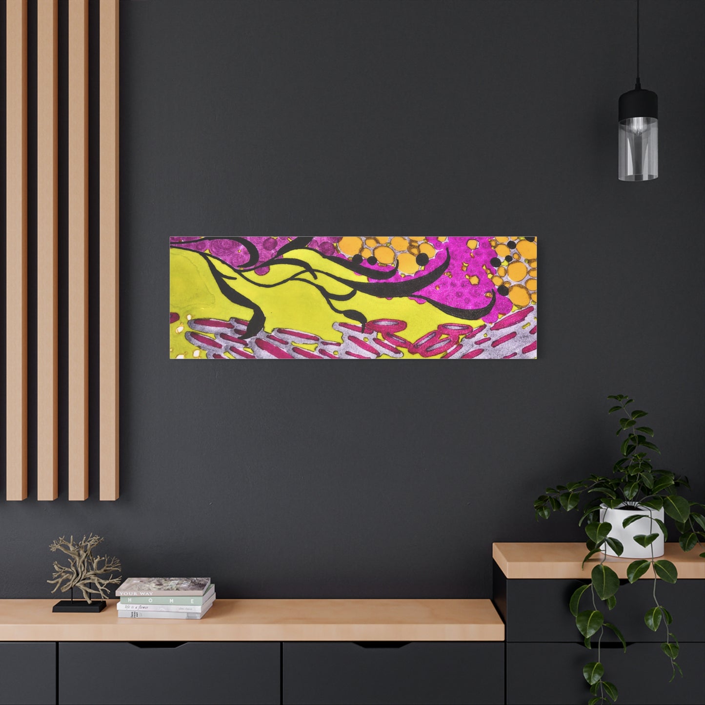 Vibrant Yellow & Magenta Wall Art