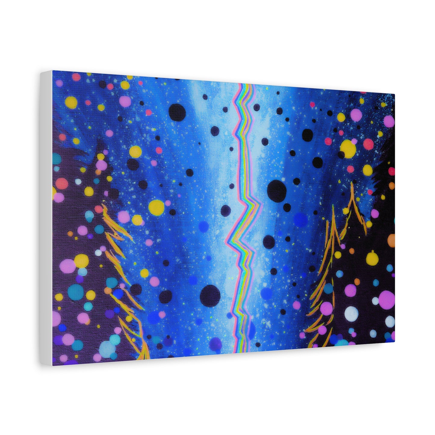 Blue Galaxy Cosmic Night Canvas Art