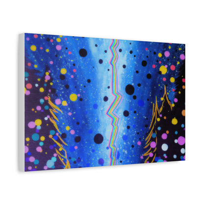 Blue Galaxy Cosmic Night Canvas Art