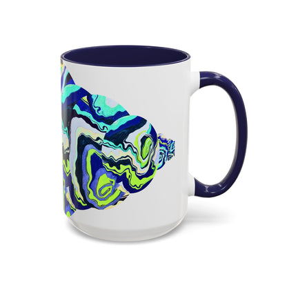 Abstract Ocean Waves Accent Mug