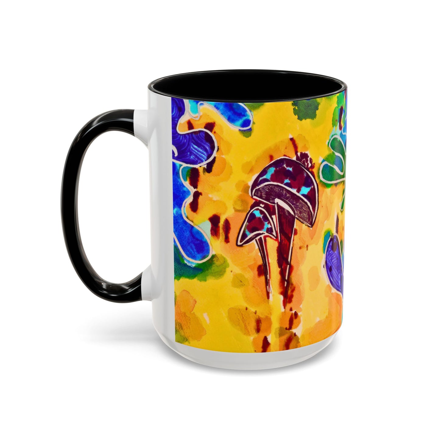 Mug - Colorful Psychedelic Mushroom Accent Coffee Mug (11/15oz)
