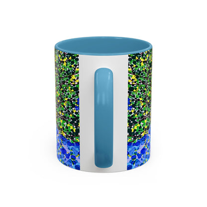 Accent Coffee Mug - Colorful Pointillist Tree Art Cup (11/15 oz)