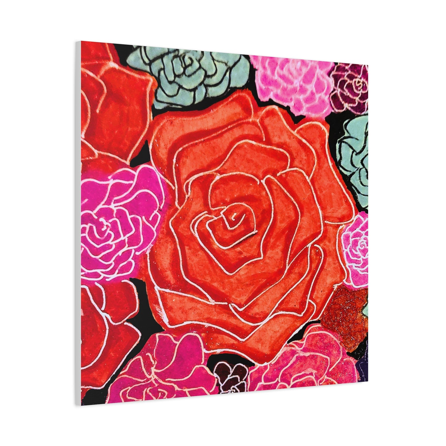 Bold Rose Floral Canvas Print