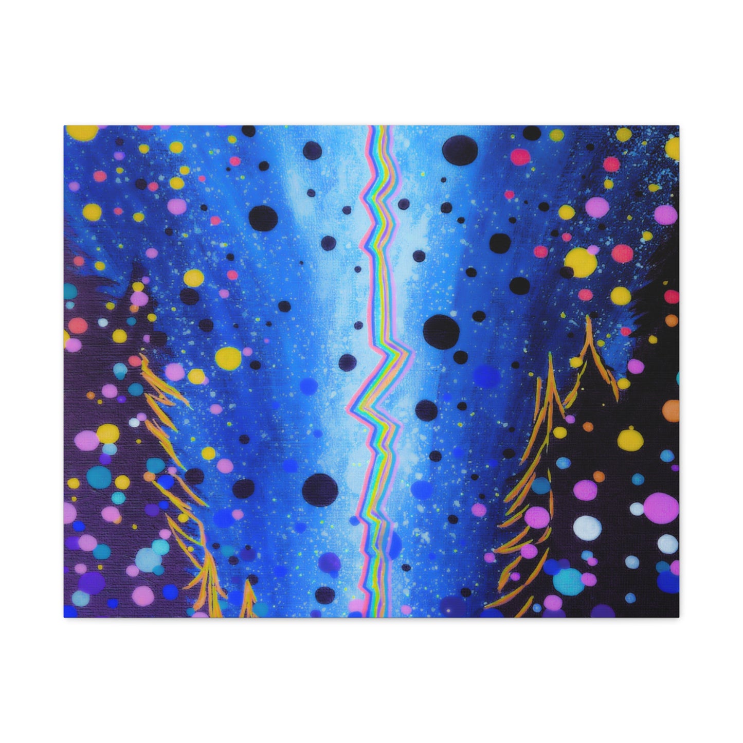 Blue Galaxy Cosmic Night Canvas Art