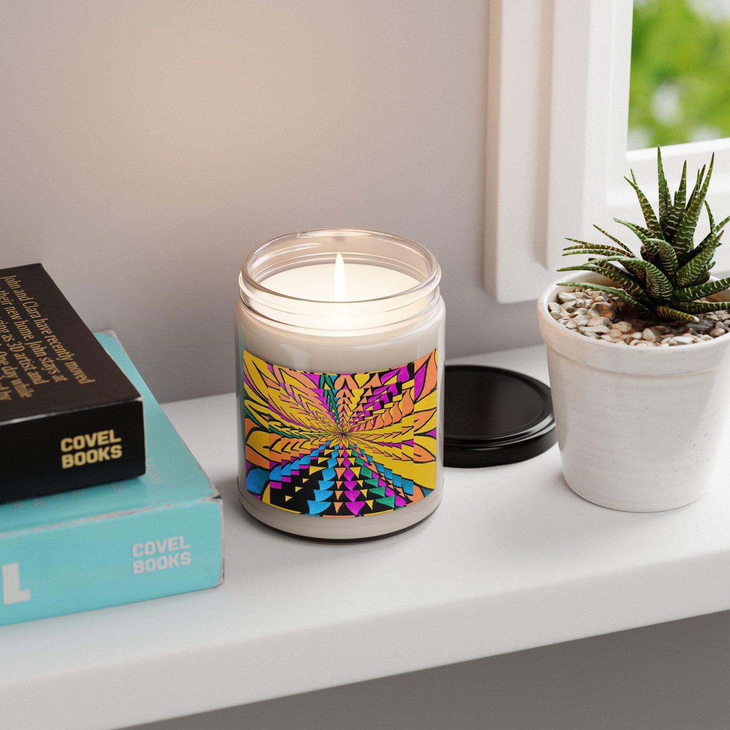 Soy Candle — Psychedelic Geometric Aroma