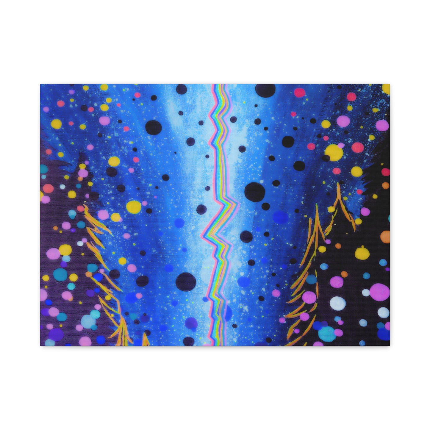 Blue Galaxy Cosmic Night Canvas Art
