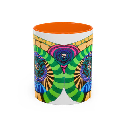 Psychedelic Spiral Accent Coffee Mug – Colorful Abstract Art 11/15oz
