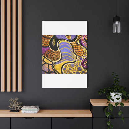 Abstract Gold & Purple Canvas Art