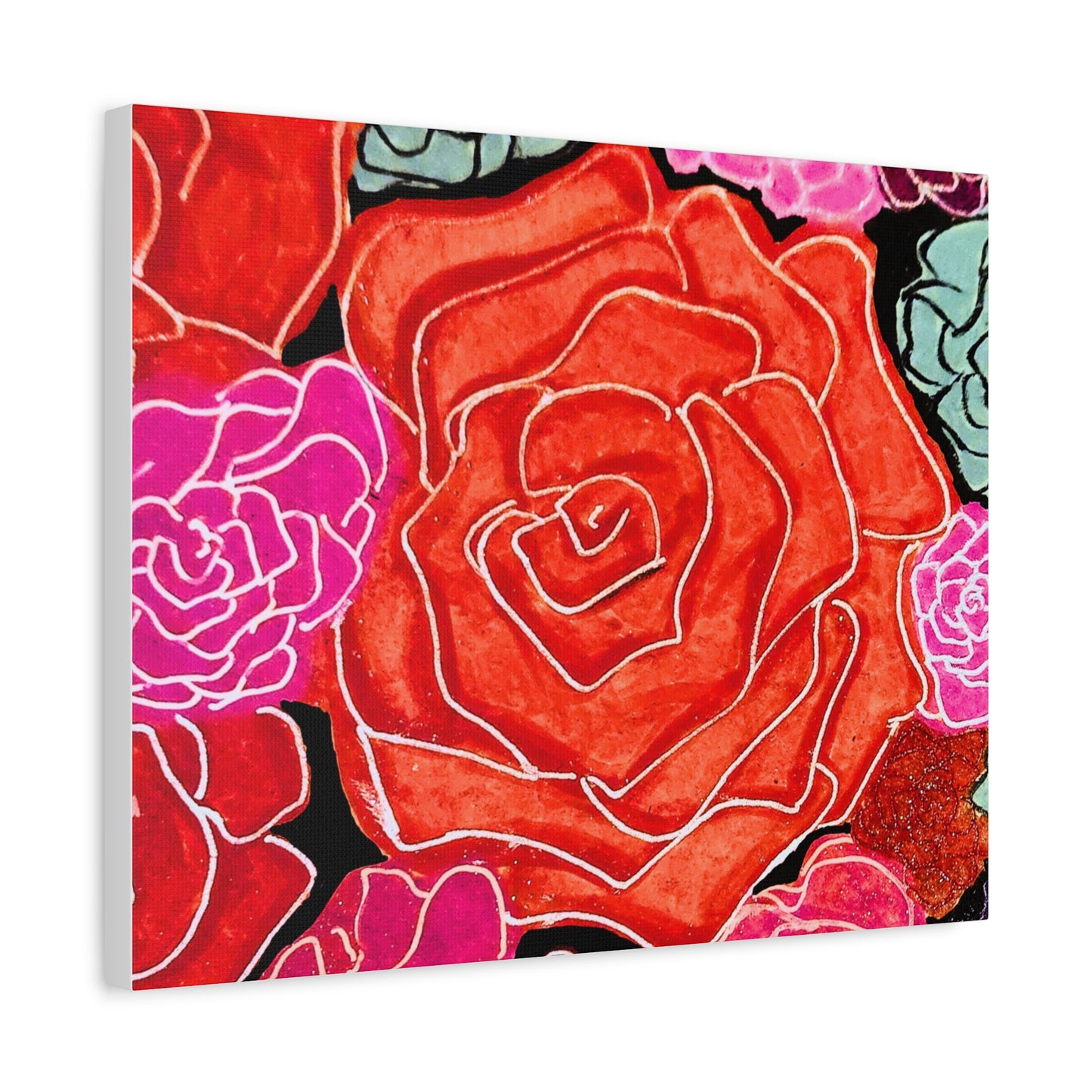 Bold Rose Floral Canvas Print
