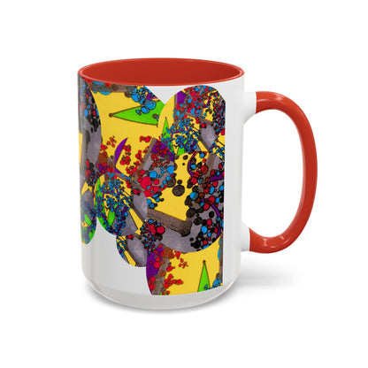Abstract Colorburst Accent Coffee Mug — Vibrant Pop Art Design