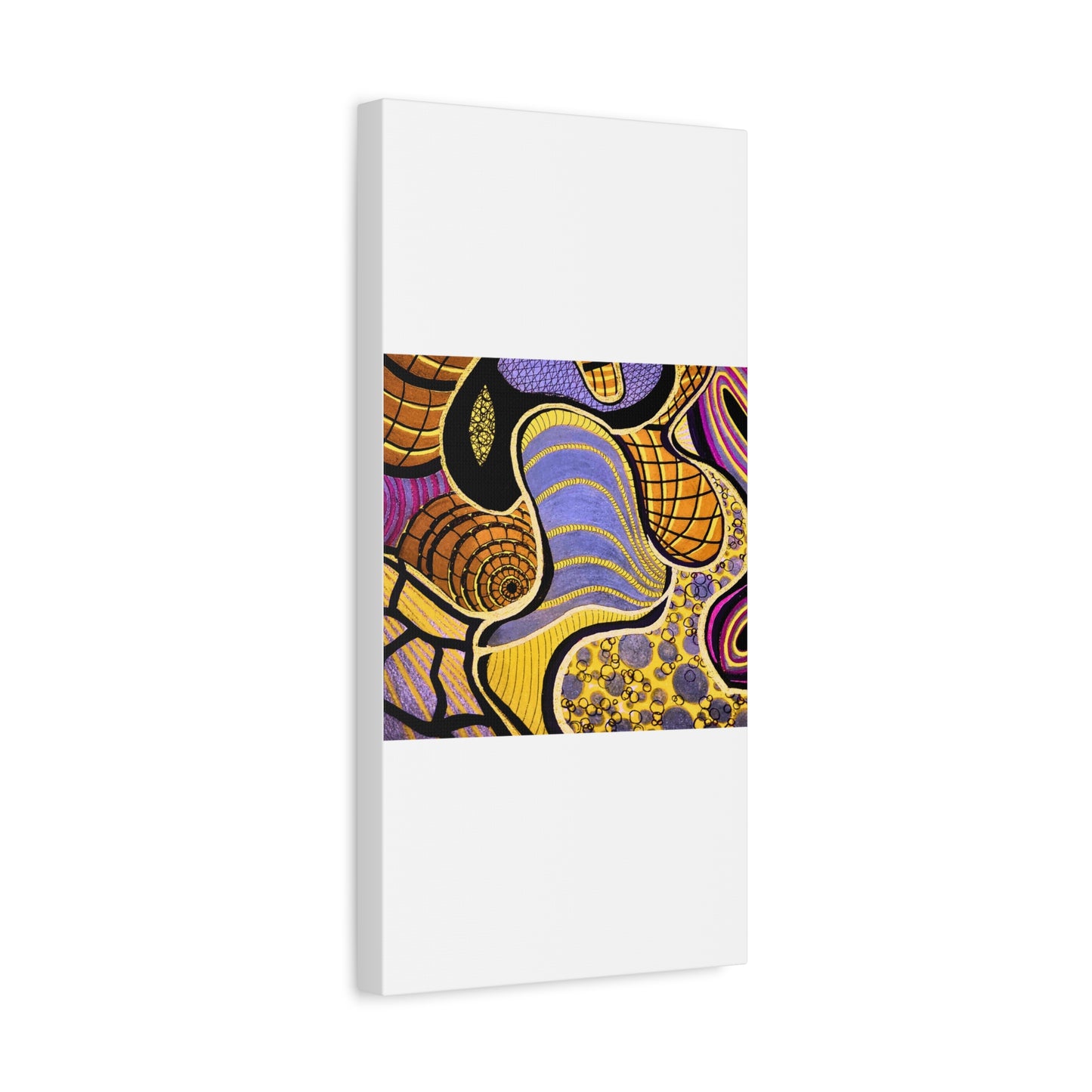 Abstract Gold & Purple Canvas Art