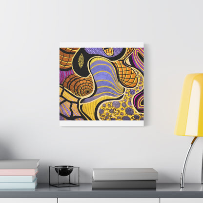 Abstract Gold & Purple Canvas Art