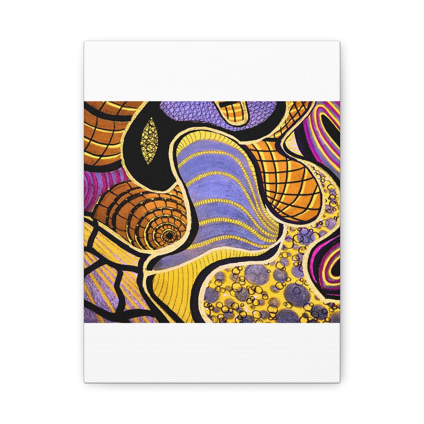 Abstract Gold & Purple Canvas Art