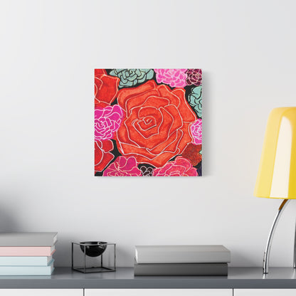 Bold Rose Floral Canvas Print