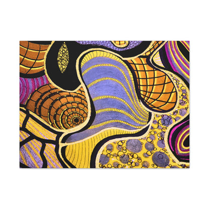 Abstract Gold & Purple Canvas Art