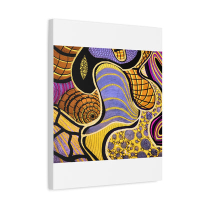Abstract Gold & Purple Canvas Art