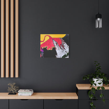 Surreal Mountain Flame Matte Canvas Wall Art